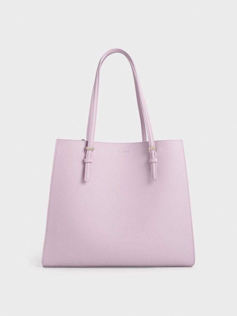 Charles & Keith Sansa Tragetaschen Lila | 796COSVPT