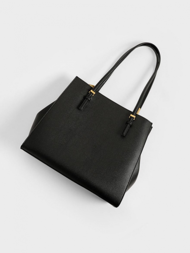 Charles & Keith Sansa Tragetaschen Schwarz | 930CWAQYO