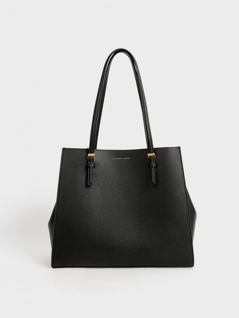 Charles & Keith Sansa Tragetaschen Schwarz | 930CWAQYO