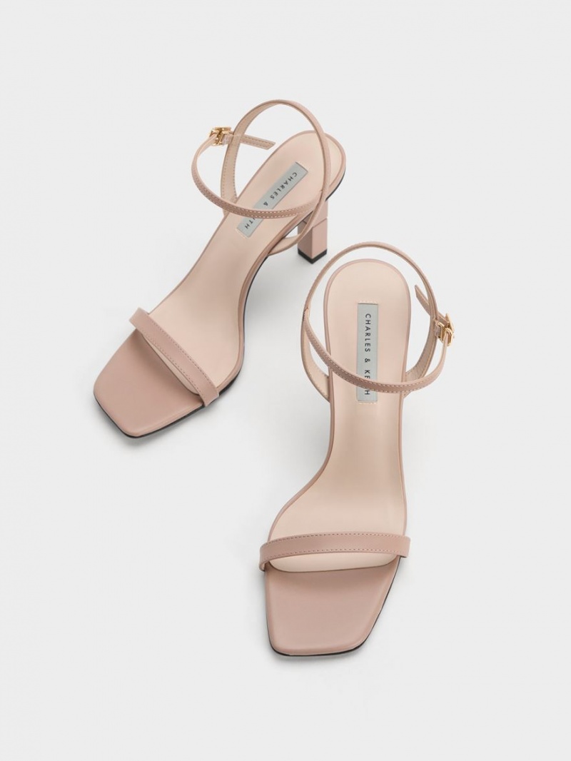 Charles & Keith Sculptural Sandalen Absatz Beige | 349FMGAQX