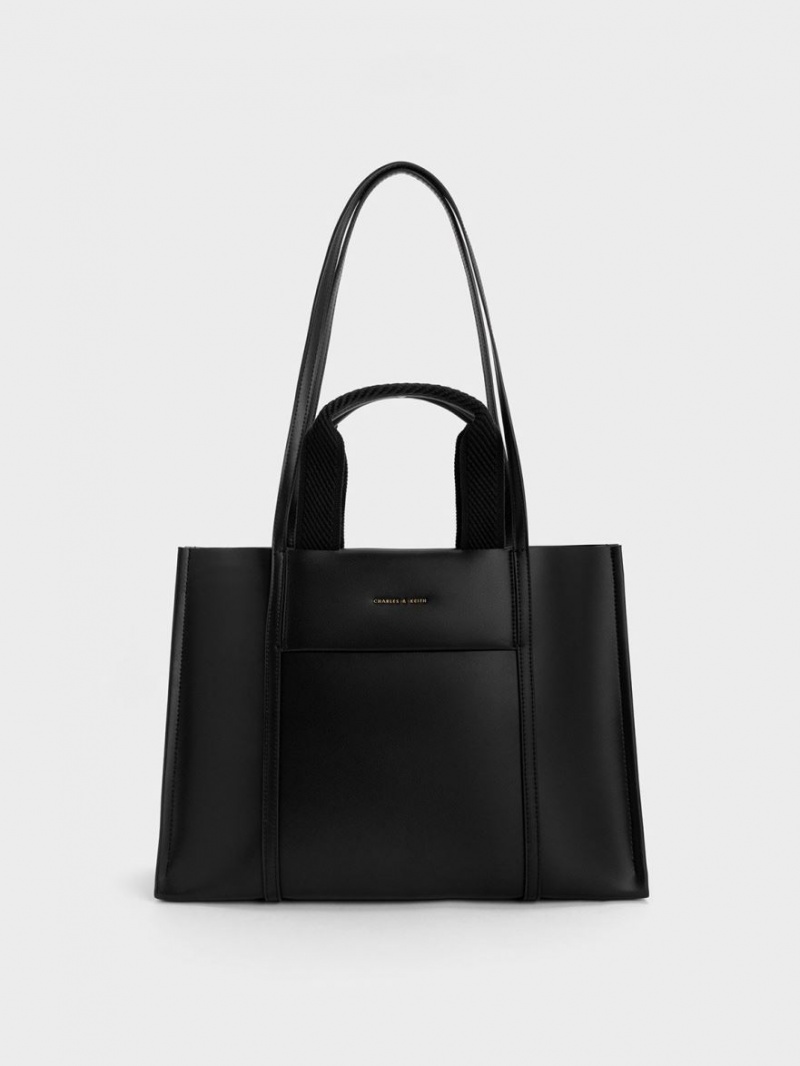 Charles & Keith Shalia Tragetaschen Schwarz | 746VNKQWZ