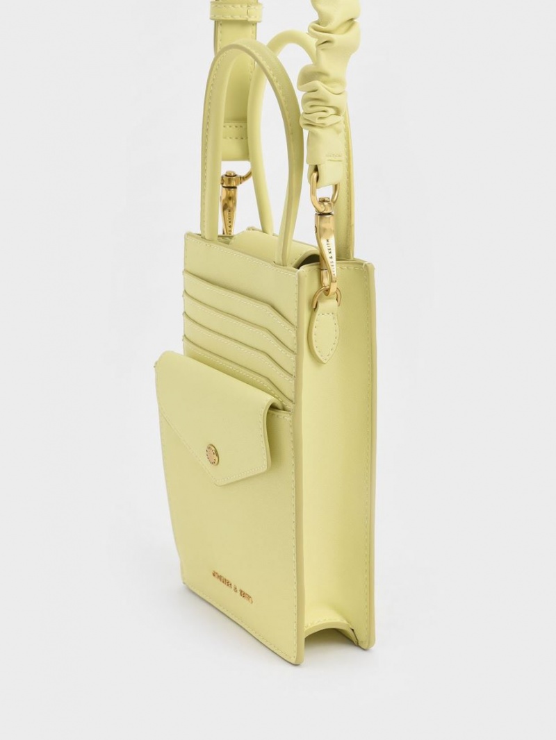 Charles & Keith Solange Double Handle Elongated Tragetaschen Gelb | 708SEGLQW