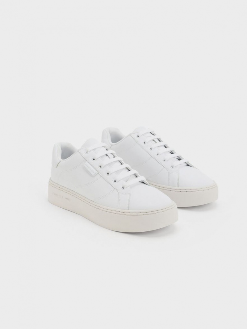 Charles & Keith Spitze-Up Sneakers Weiß | 509BLXZDS