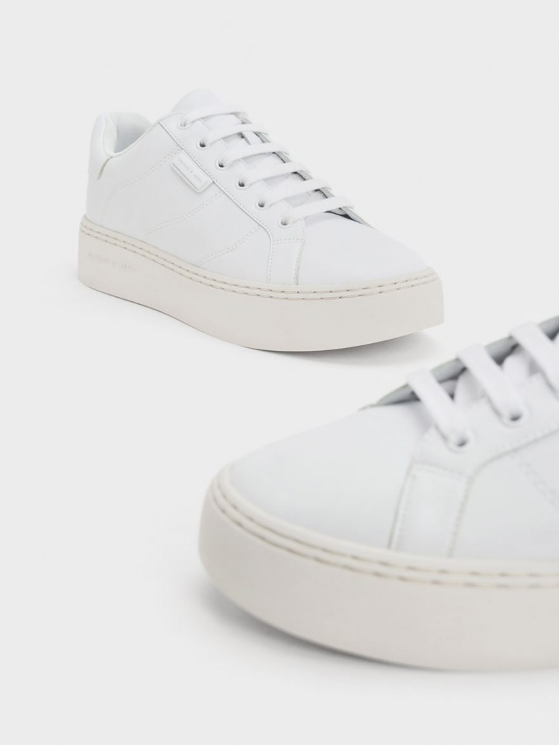 Charles & Keith Spitze-Up Sneakers Weiß | 509BLXZDS