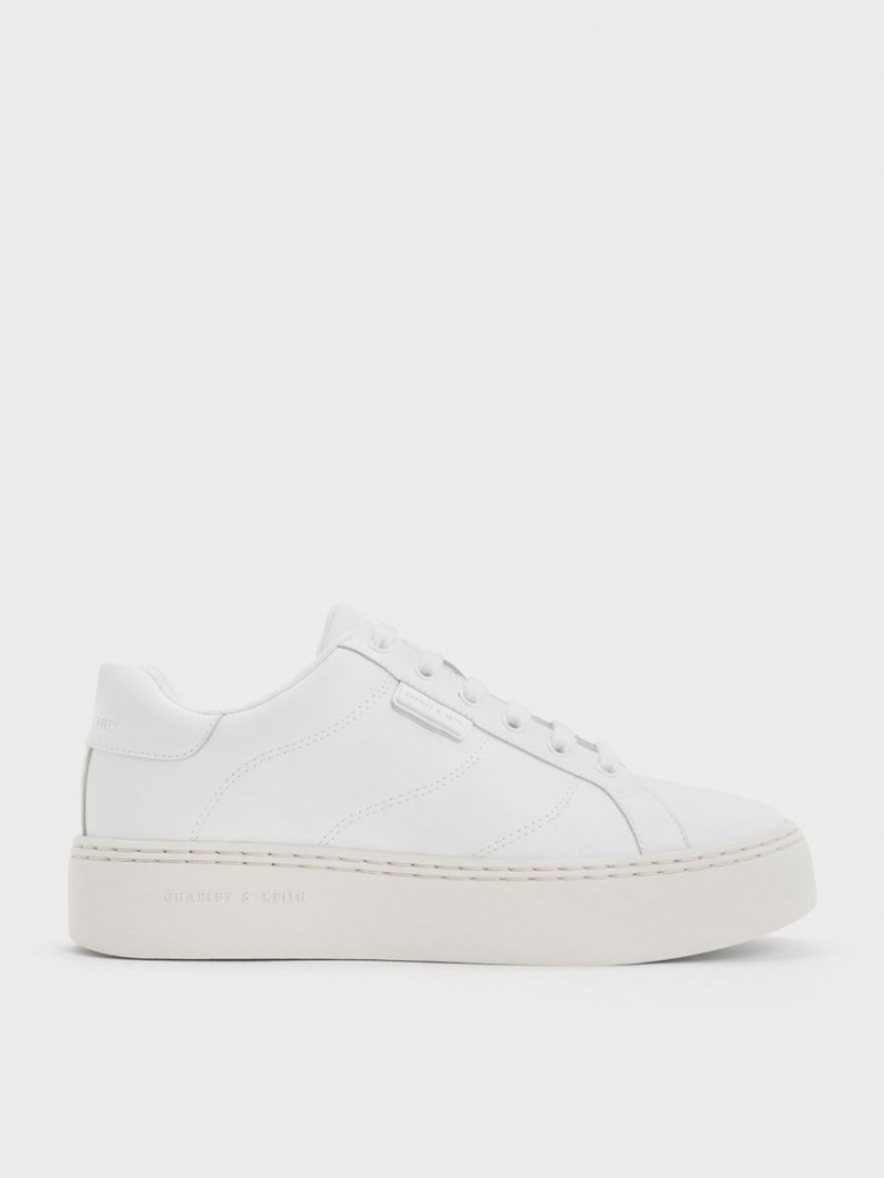 Charles & Keith Spitze-Up Sneakers Weiß | 509BLXZDS