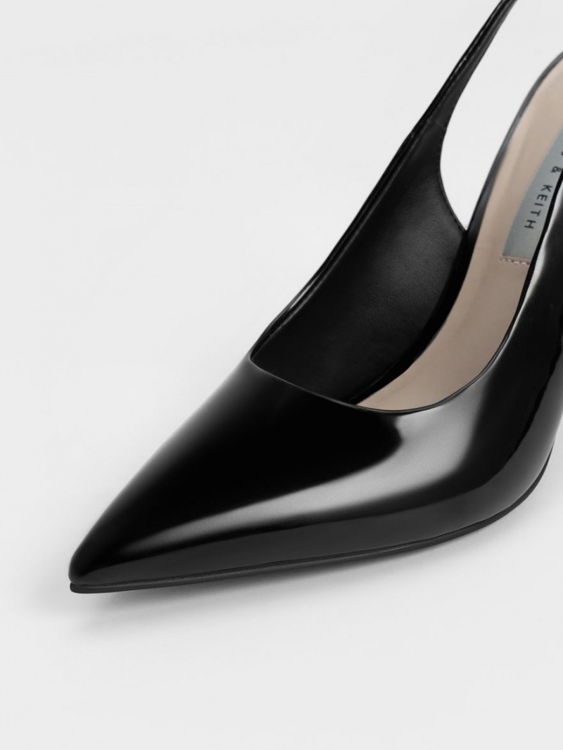 Charles & Keith Stiletto Heel Slingback Pumps Schwarz | 132LTQXKJ