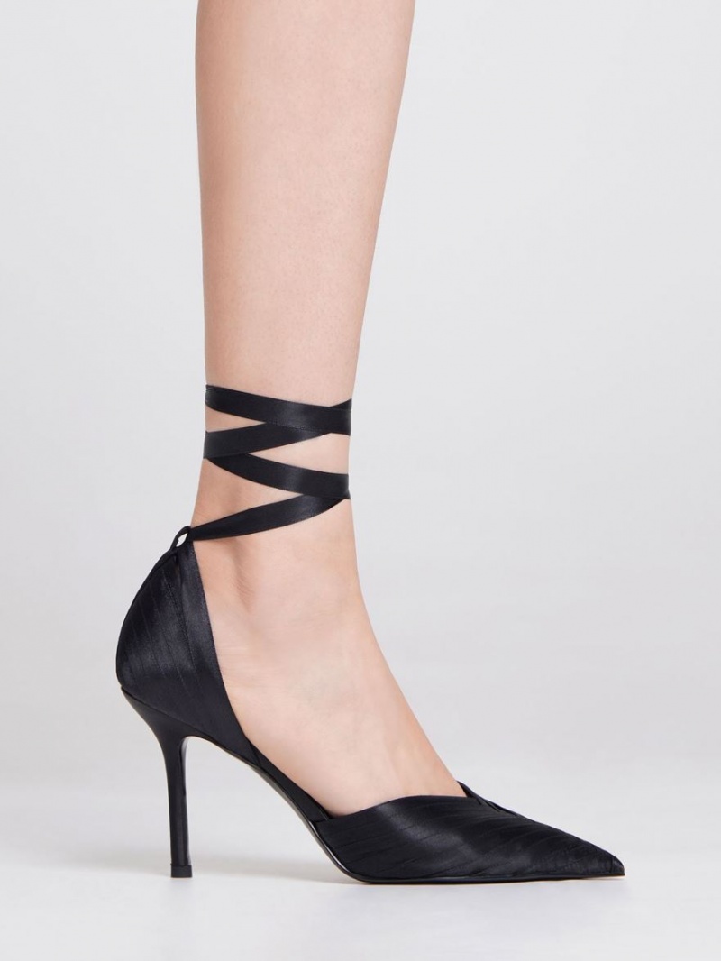 Charles & Keith Tie-Around D'Orsay Pumps Schwarz | 089LIDPJT