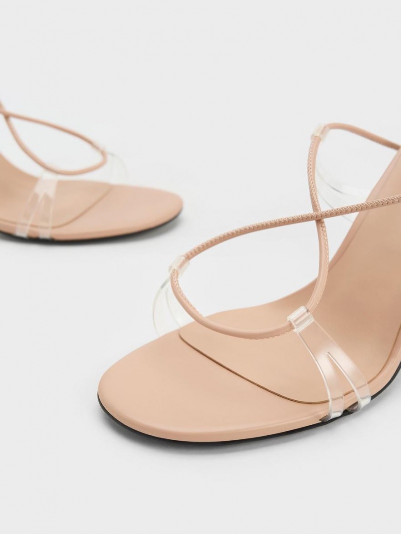 Charles & Keith Tie-Around Sandalen Absatz Beige | 501NCIJOM