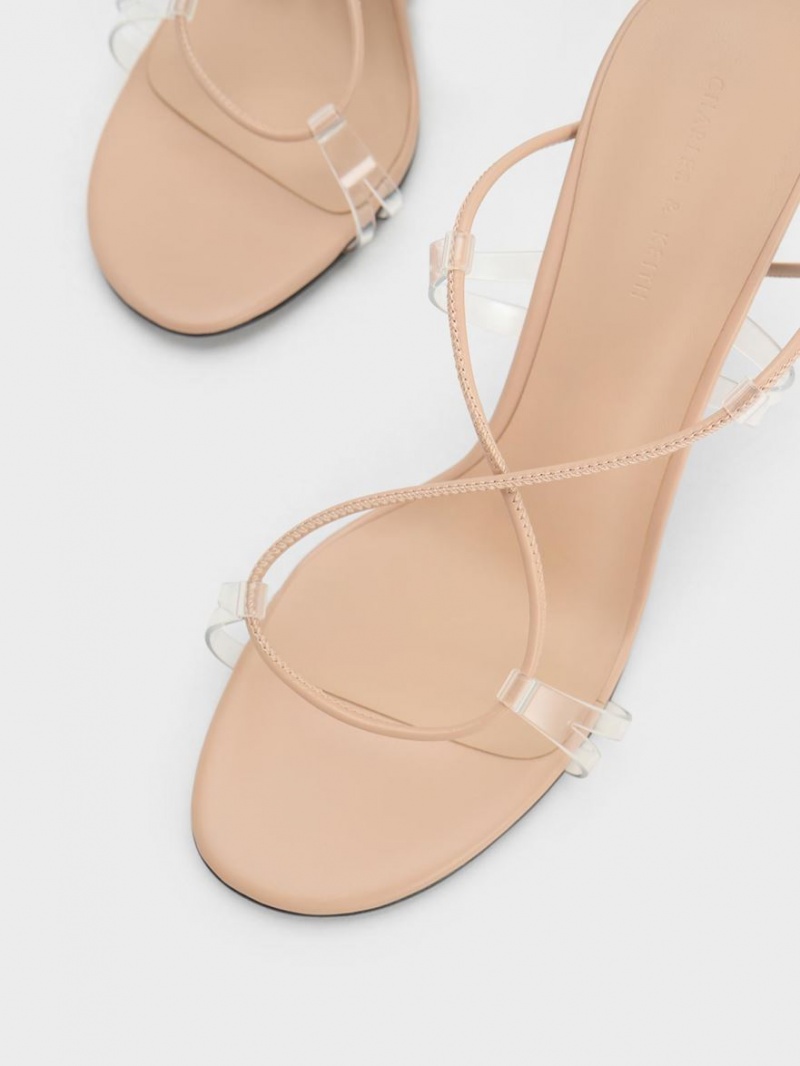 Charles & Keith Tie-Around Sandalen Absatz Beige | 501NCIJOM