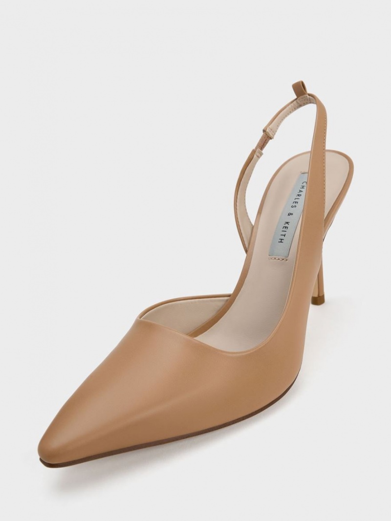 Charles & Keith Tie-Around Slingback Pumps Braun | 502VFIYMR