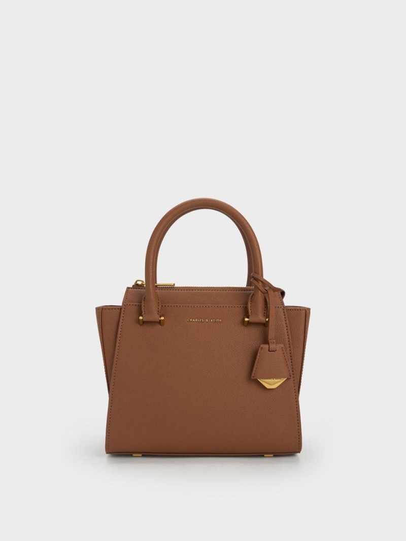 Charles & Keith Trapeze Tragetaschen Schokolade | 267WGNHIO