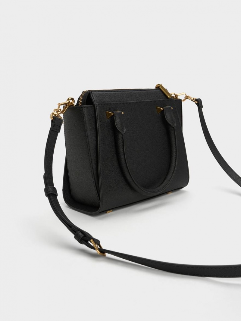 Charles & Keith Trapeze Tragetaschen Schwarz | 507ZYKIRM