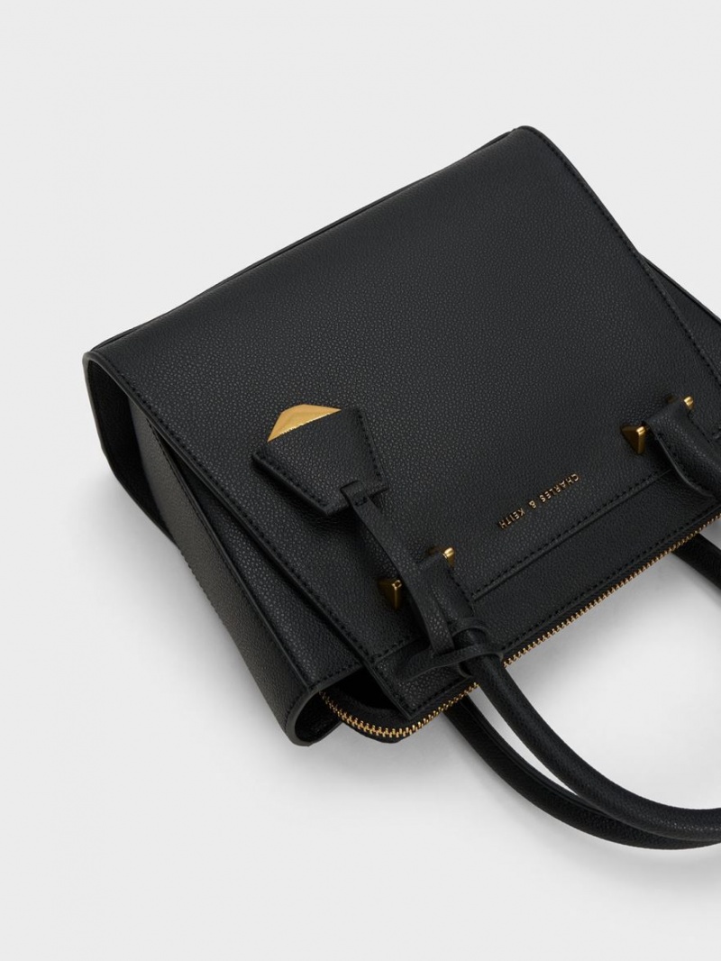 Charles & Keith Trapeze Tragetaschen Schwarz | 507ZYKIRM