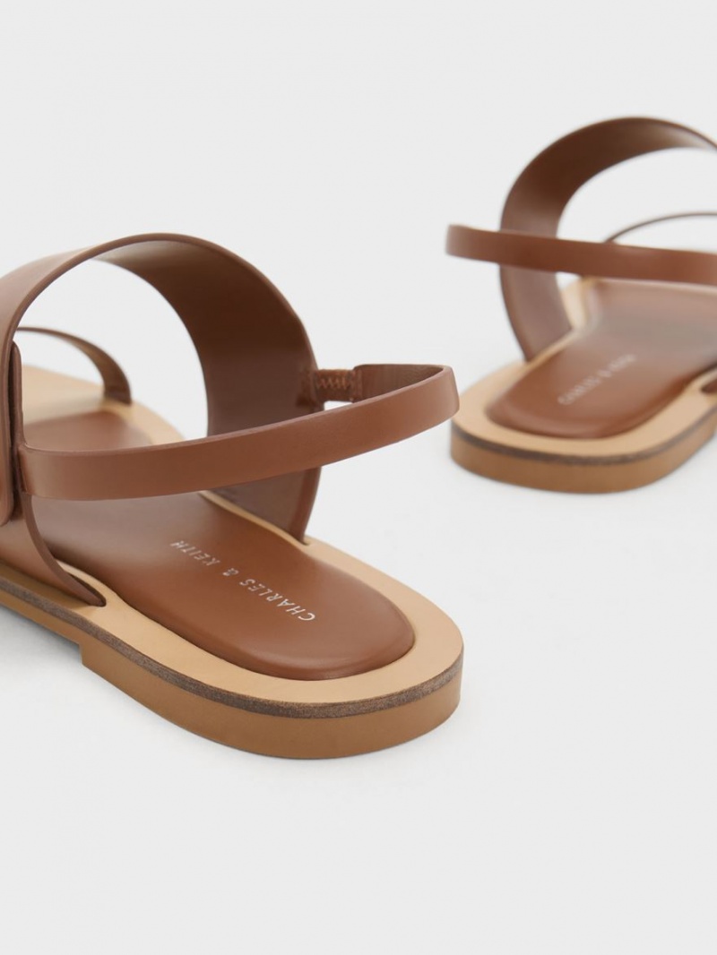 Charles & Keith Trice Double Riemchensandalen Braun | 672UBAQZX