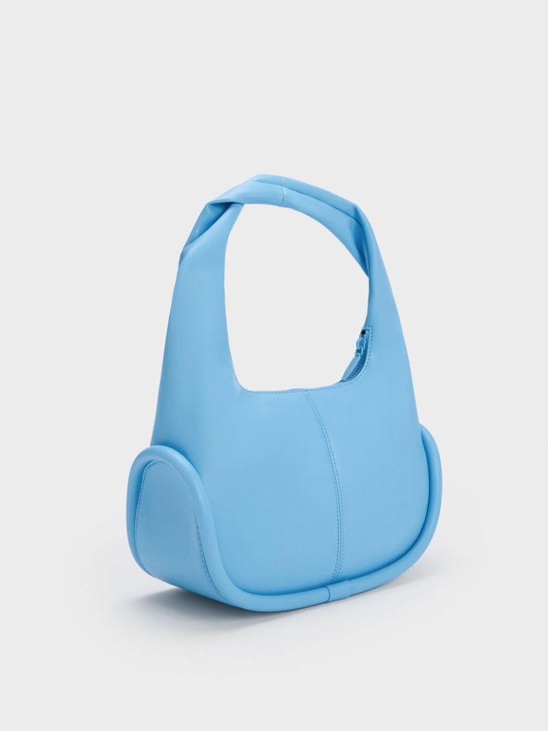 Charles & Keith Tubular Slouchy Hobo Tasche Blau | 395CDUWOQ